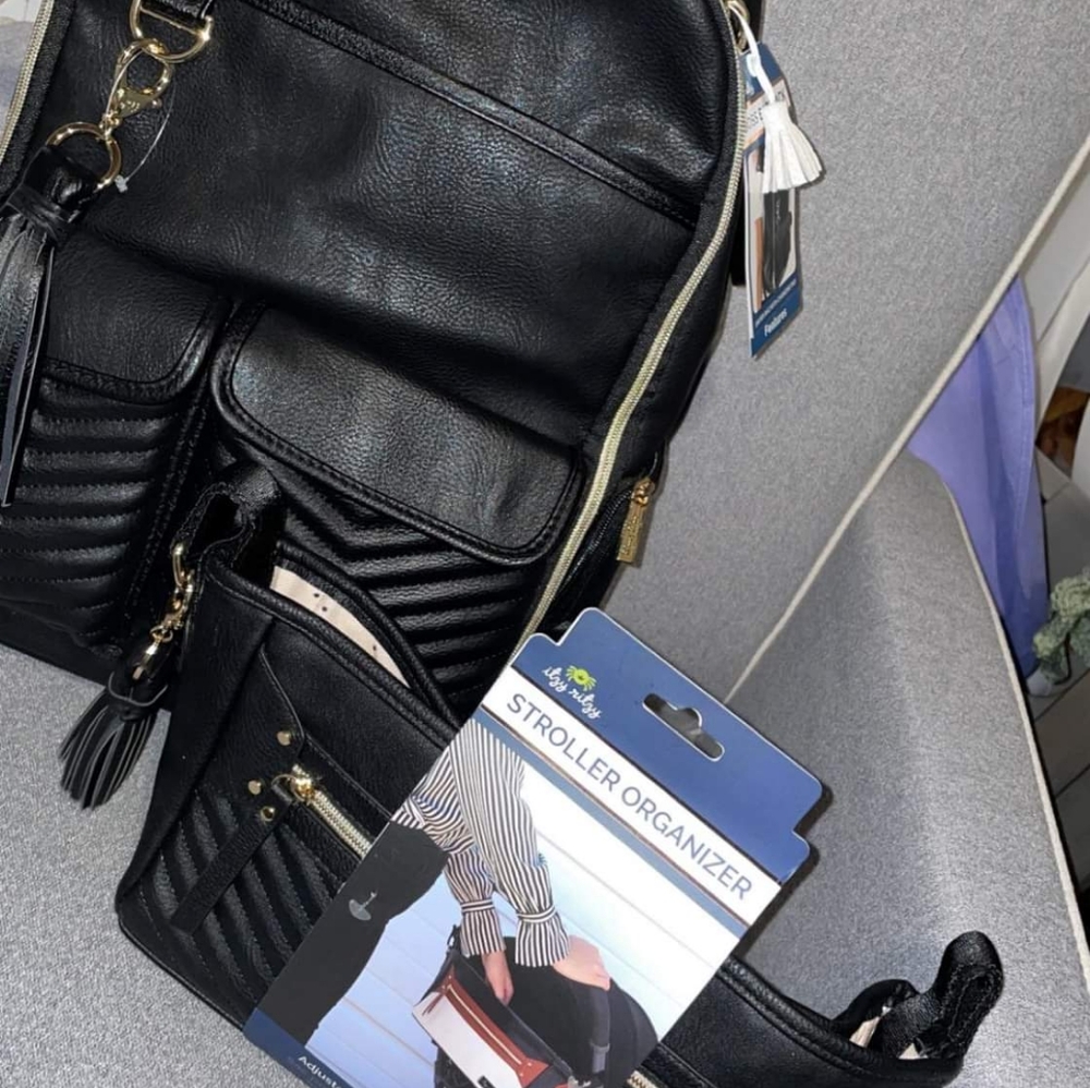 Jetsetter black boss diaper bag & stroller organizer